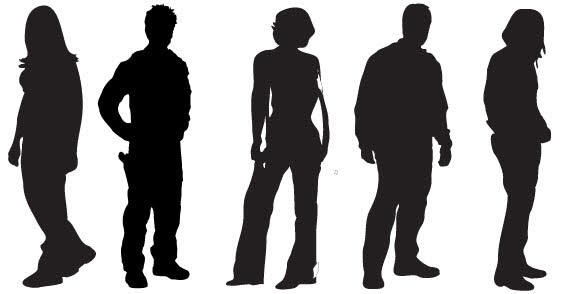 silhouette people silhouette