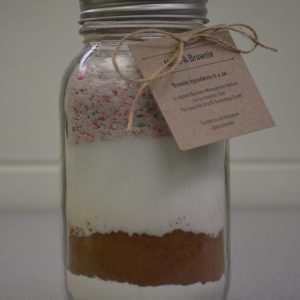 Candy cane brownie jar